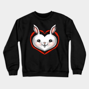 Sweet Easter Bunny Heart On Easter Crewneck Sweatshirt